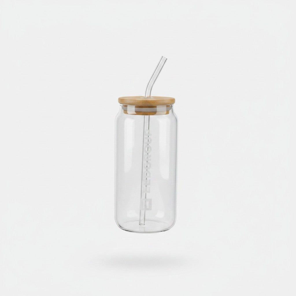 Okiyo Natsu Glass & Bamboo Tumbler & Straw - 500ml
